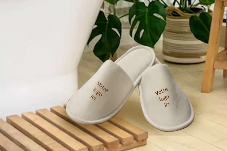 Exemple de pantoufles personnalisées par impression Slippers & Co